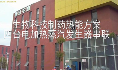 生物科技制藥行業(yè)四臺NBS——全自動電加熱蒸汽發(fā)生器串聯(lián)效果
